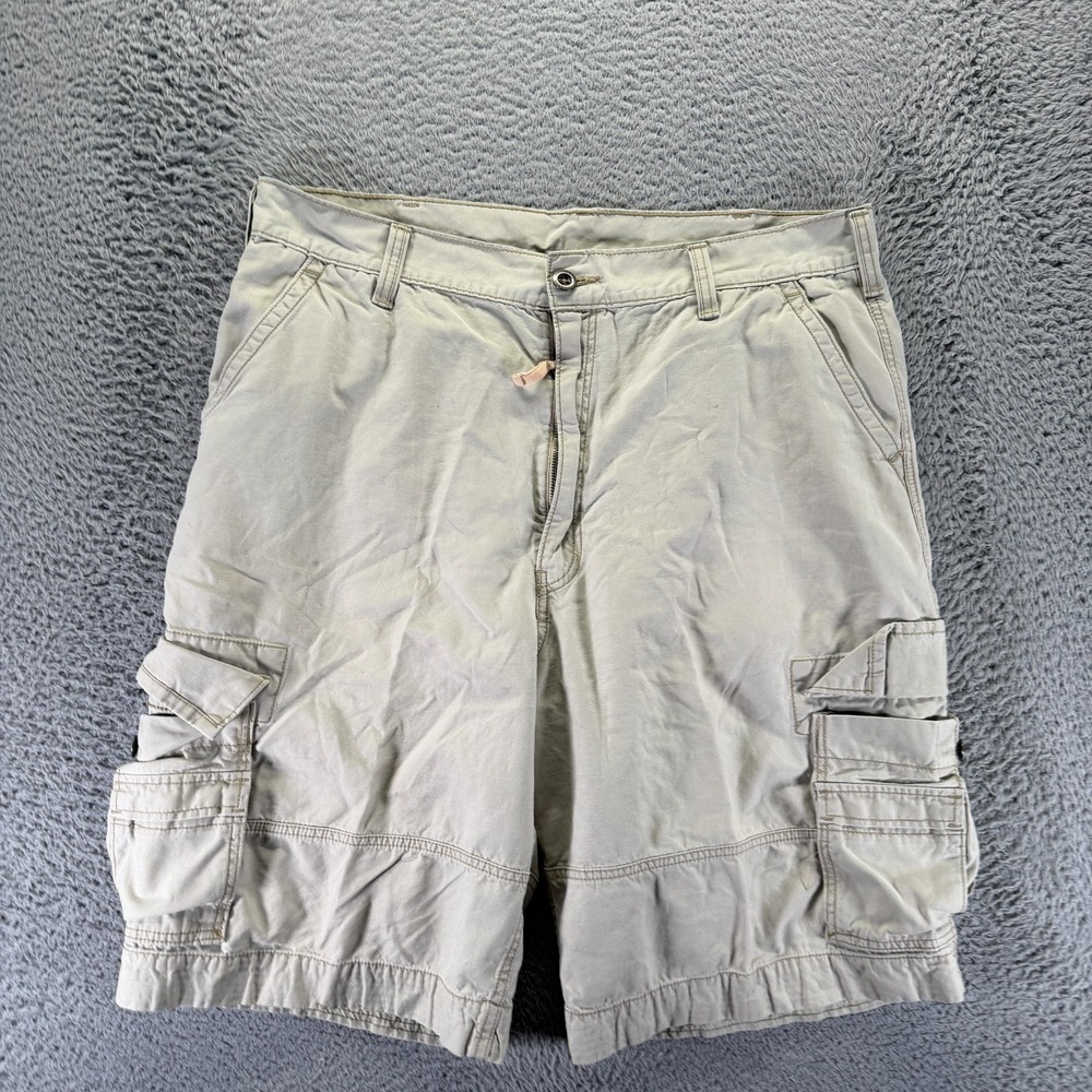 Levi's Shorts Mens 40 Beige Cotton Cargo Summer Workwear Travel Utility Outdoor